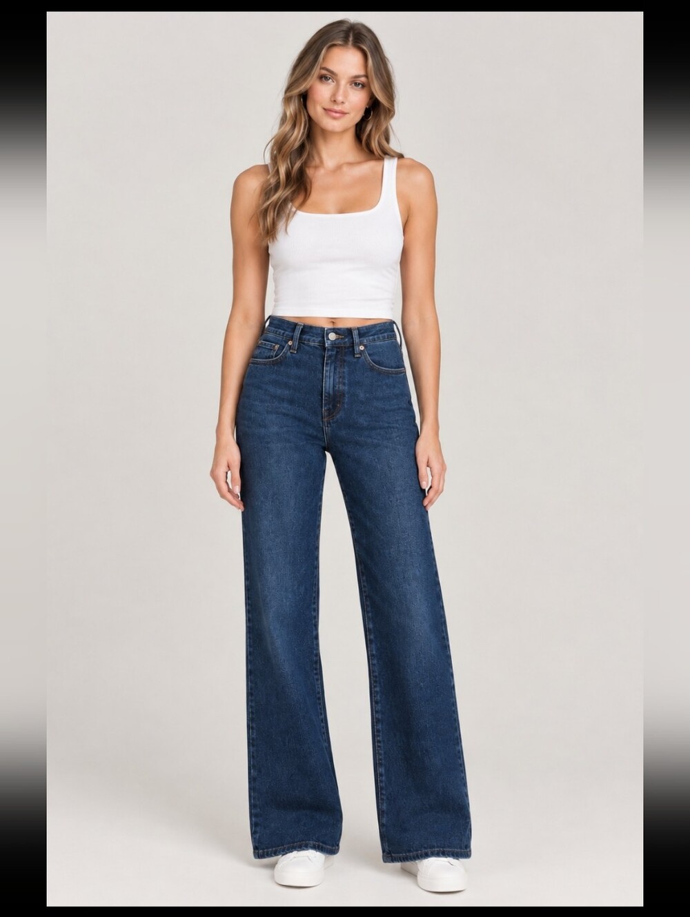 Good American Always Fits Classic Bootcut Jeans, Indigo Dark Blue, 6-12